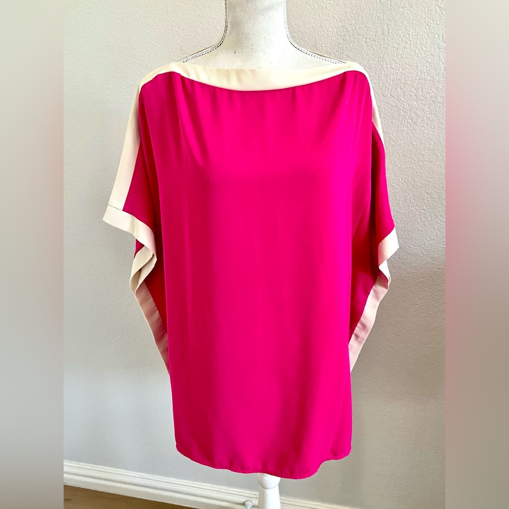 Pink and White Kaftan Top